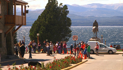 Shores of Lake Nahuel-Huapi in Patagonia.